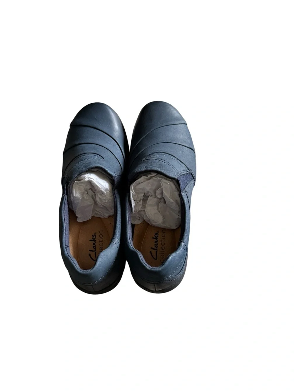 Clarks NIB Carleigh Abby Women's Navy Slip-On Comfort Loafers size 8.5